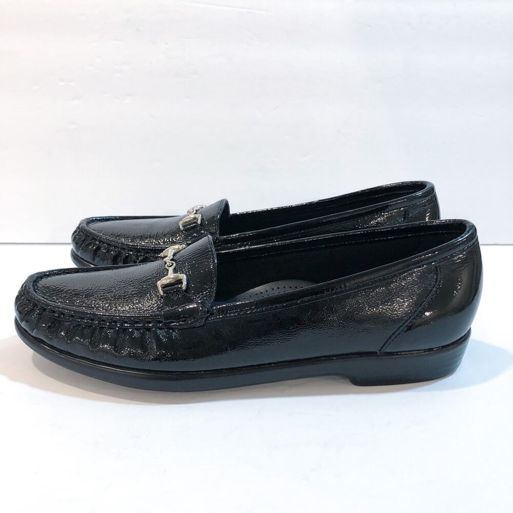 SAS Metro Black Patent Leather Loafers Flats - Picture 3 of 11